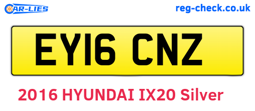 EY16CNZ are the vehicle registration plates.