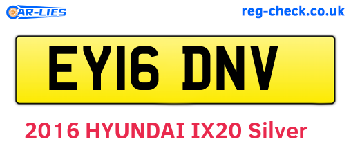EY16DNV are the vehicle registration plates.