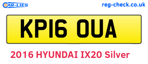 KP16OUA are the vehicle registration plates.