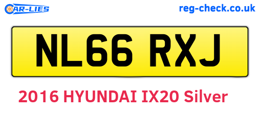 NL66RXJ are the vehicle registration plates.