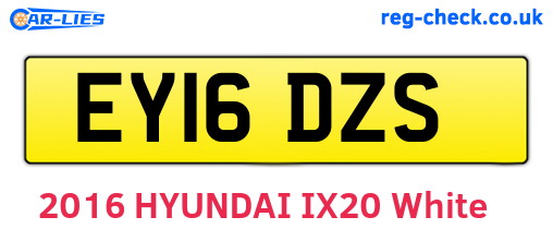 EY16DZS are the vehicle registration plates.