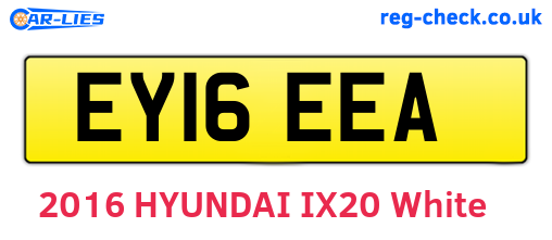 EY16EEA are the vehicle registration plates.