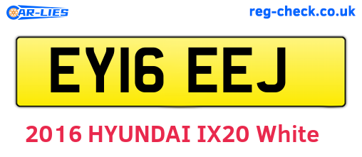 EY16EEJ are the vehicle registration plates.