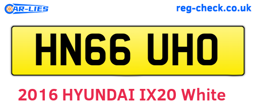 HN66UHO are the vehicle registration plates.