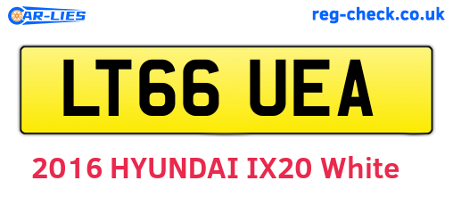 LT66UEA are the vehicle registration plates.