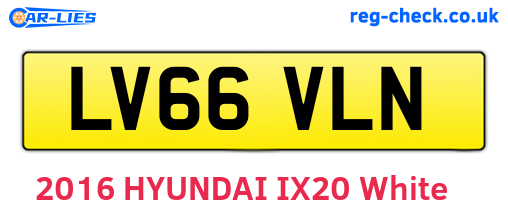 LV66VLN are the vehicle registration plates.
