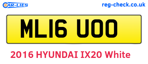 ML16UOO are the vehicle registration plates.