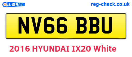 NV66BBU are the vehicle registration plates.