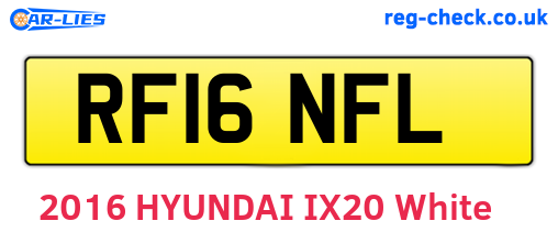 RF16NFL are the vehicle registration plates.