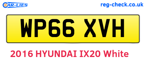 WP66XVH are the vehicle registration plates.