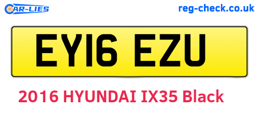 EY16EZU are the vehicle registration plates.
