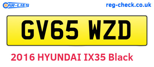 GV65WZD are the vehicle registration plates.
