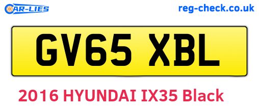 GV65XBL are the vehicle registration plates.