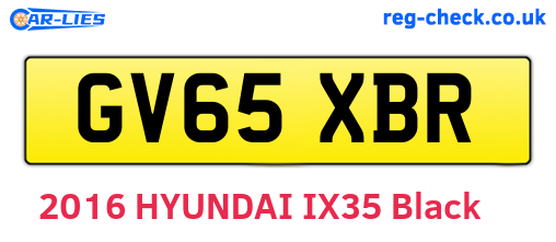 GV65XBR are the vehicle registration plates.