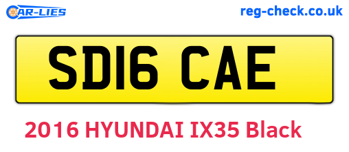SD16CAE are the vehicle registration plates.