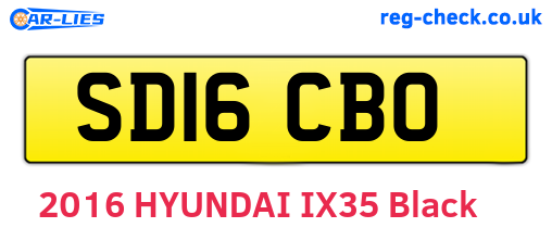 SD16CBO are the vehicle registration plates.
