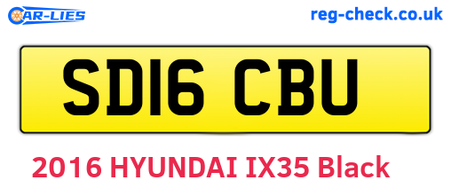 SD16CBU are the vehicle registration plates.