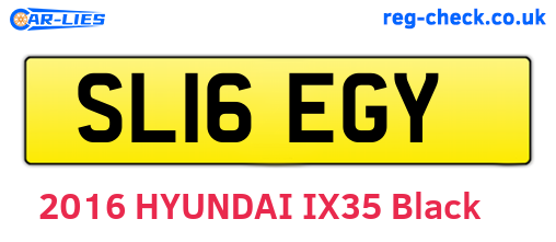 SL16EGY are the vehicle registration plates.