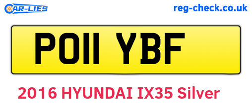 PO11YBF are the vehicle registration plates.