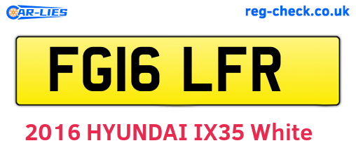 FG16LFR are the vehicle registration plates.