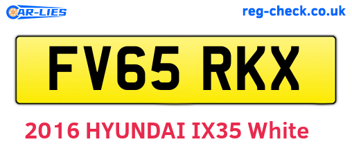 FV65RKX are the vehicle registration plates.