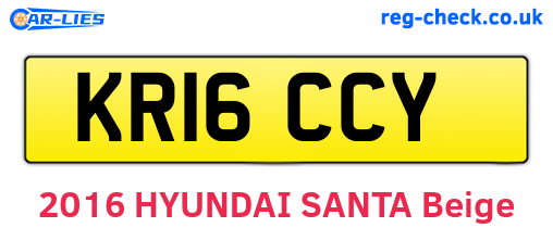 KR16CCY are the vehicle registration plates.