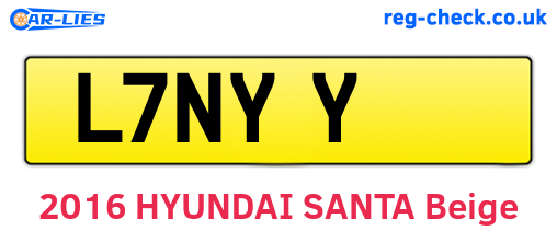 L7NYY are the vehicle registration plates.