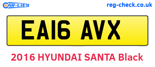 EA16AVX are the vehicle registration plates.