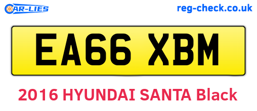 EA66XBM are the vehicle registration plates.