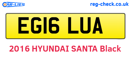 EG16LUA are the vehicle registration plates.