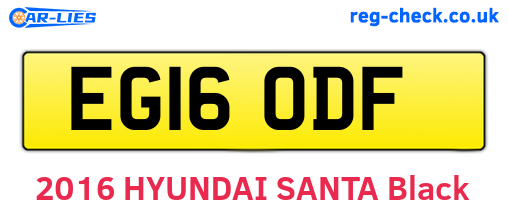 EG16ODF are the vehicle registration plates.