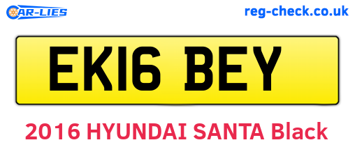 EK16BEY are the vehicle registration plates.