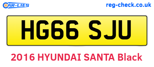 HG66SJU are the vehicle registration plates.