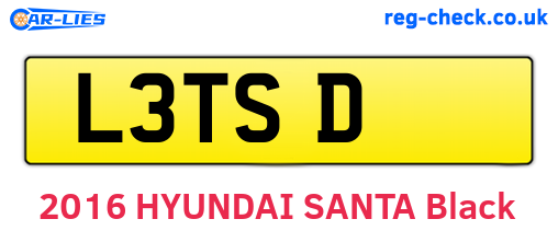 L3TSD are the vehicle registration plates.