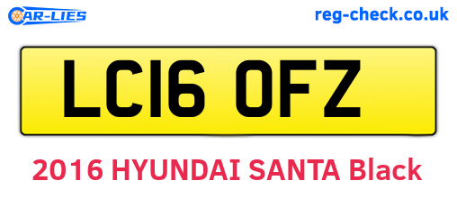 LC16OFZ are the vehicle registration plates.
