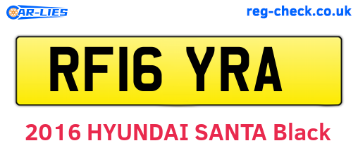RF16YRA are the vehicle registration plates.