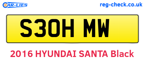 S30HMW are the vehicle registration plates.