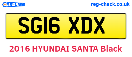 SG16XDX are the vehicle registration plates.