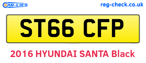 ST66CFP are the vehicle registration plates.