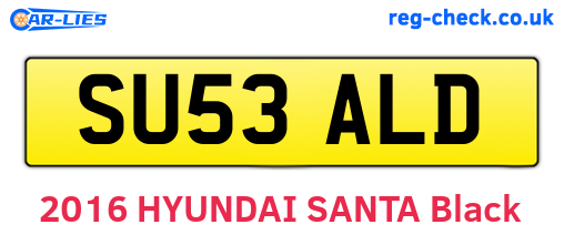 SU53ALD are the vehicle registration plates.