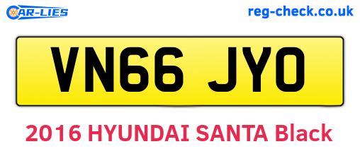 VN66JYO are the vehicle registration plates.