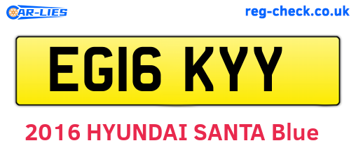 EG16KYY are the vehicle registration plates.