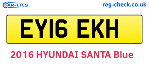 EY16EKH are the vehicle registration plates.