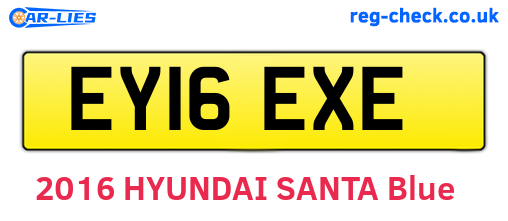 EY16EXE are the vehicle registration plates.
