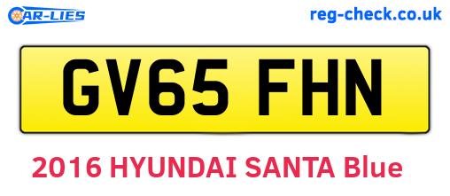 GV65FHN are the vehicle registration plates.