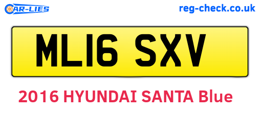 ML16SXV are the vehicle registration plates.