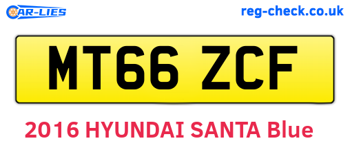 MT66ZCF are the vehicle registration plates.