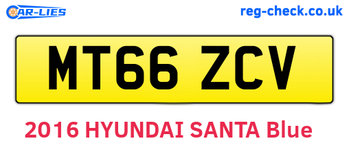 MT66ZCV are the vehicle registration plates.