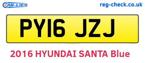 PY16JZJ are the vehicle registration plates.