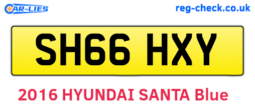 SH66HXY are the vehicle registration plates.